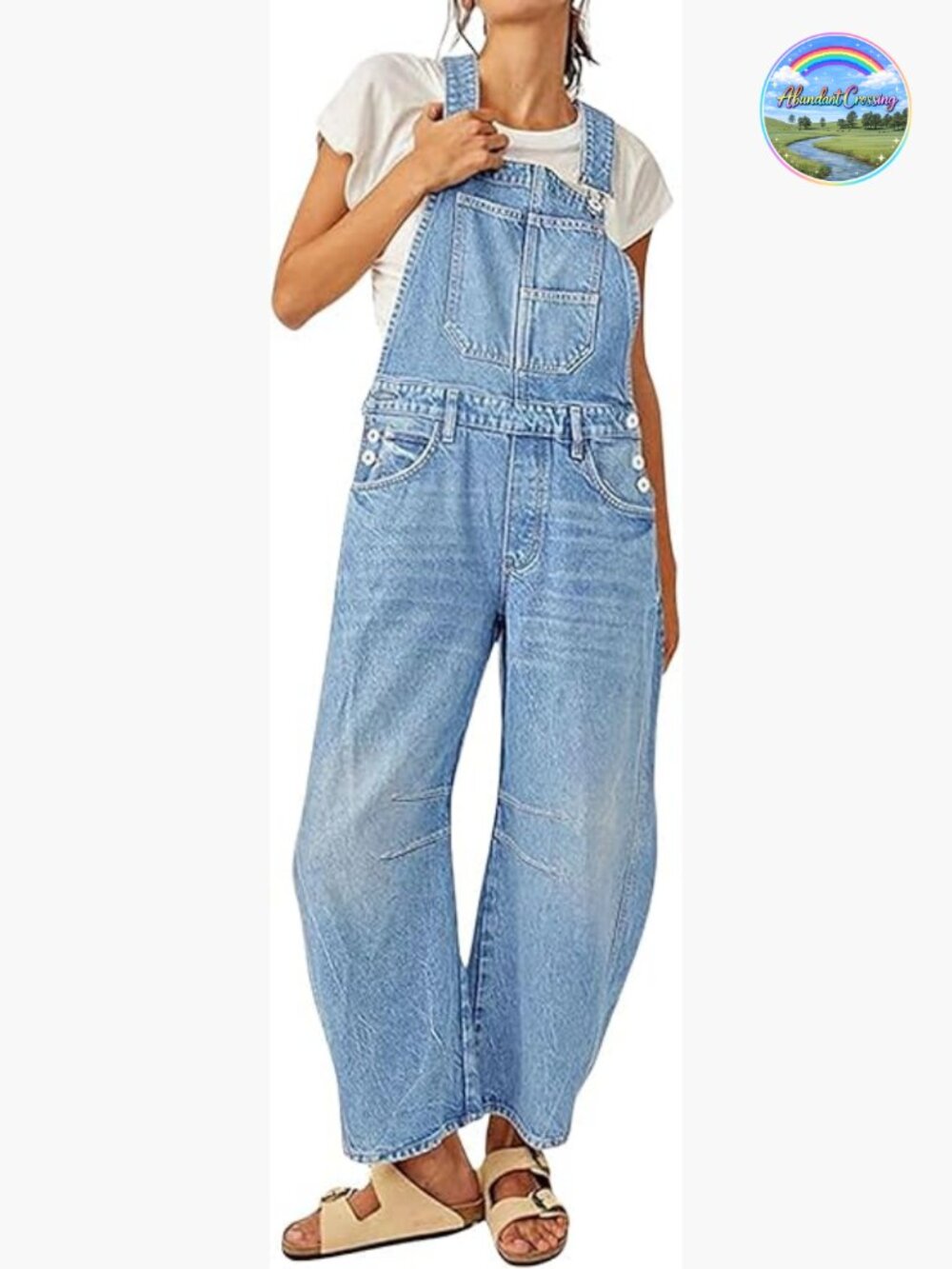 Women Y2k Baggy Barrel Jeans Overalls Wide Leg Denim Bib Overalls Jumpsuit